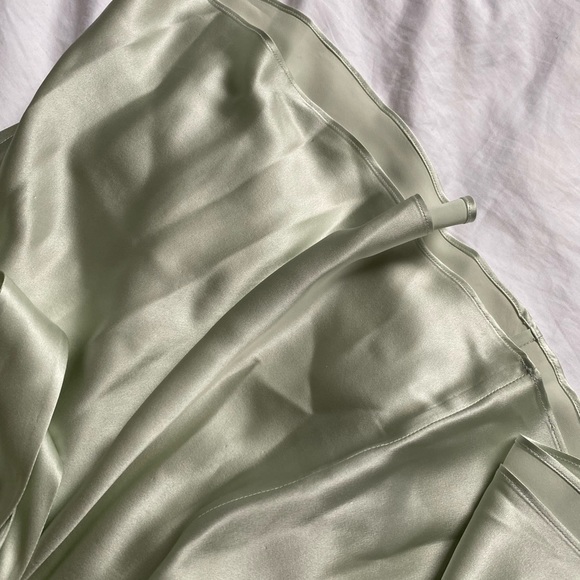 Brand new- Silk MAISON-bias cut 100% mulberry silk ice green dress/ evening gown - Picture 10 of 16